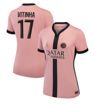 Paris Saint-Germain Vitinha #17 Tercera Equipación Mujer 2024-25 Manga Corta